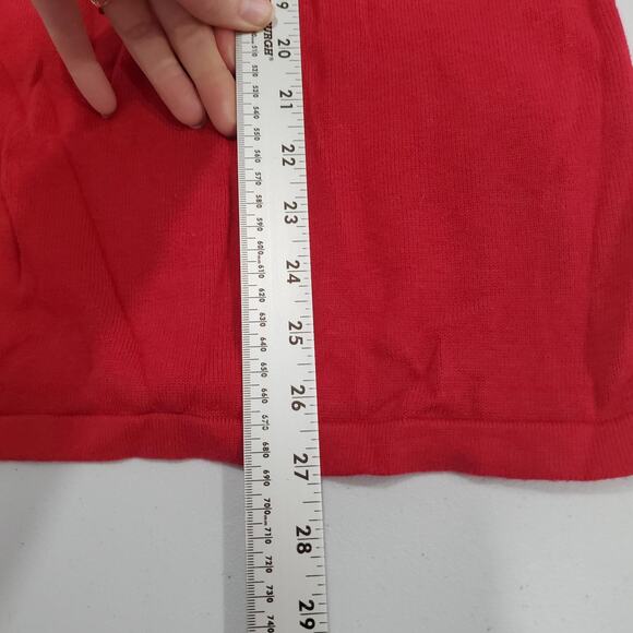 Quacker Factory Sweater Womens 1X Red Reindeer Sequin Christmas Holiday Pullover - Picture 7 of 9